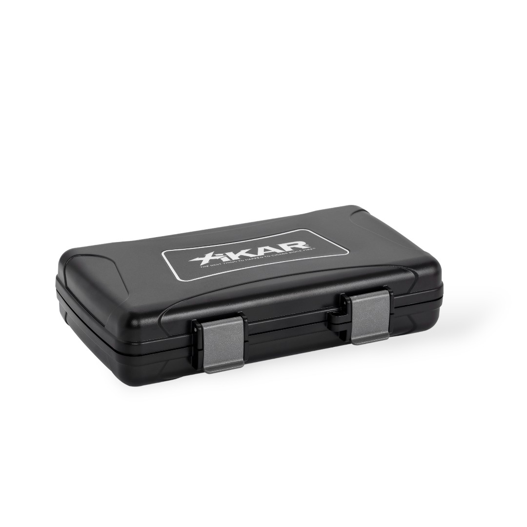 Xikar Tavel Case Black - 5 Ct-Photoroom